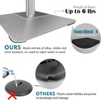 Golemas Sign Stand for Display, 11lbs Integrated Rod Heavy Duty Pedestal Floor Signage Stand Holder, for Outdoor or Indoor Advertising (11 x 17, Silver, 3Pack)
