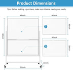 48 x 60 Inch Height Adjustable Dry Erase Whiteboard with Stand and Wheels, Mobile Dry Erase Board with Double-Sided Magnetic Whiteboard for School, Office, or Home, White