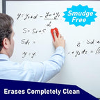 Dry Erase Eraser Magnetic Whiteboard Eraser 2 Pack White Board Cleaner, Dry Erase for Whiteboard, Chalkboard and Glass (Colors May Vary)