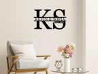 Valentine's Day gifts for 2026 Custom Metal Wedding Anniversary Sign, Personalized Family Name Sign, Initial Split Letter Monogram Signs, Custom Metal Signs, Monogram Wall Decor, Personalized Name wall decor for Home Decor Best Housewarming Gift Weddin...
