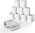 MFLABEL 4x6 Direct Thermal Shipping Labels - 8 Rolls, 220 Labels/Roll, Perforated Postage Paper with Alignment Hole, Compatible with 4XL LabelWriter 1744907 & 1755120, Rollo for USPS, UPS