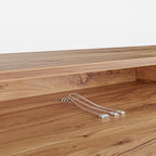 FEZIBO 55 x 24 Inch Whole-Piece Height Adjustable Standing Desk with Double Drawers, Sit Stand Desk, Stand Up Table (Send Two Packages), Light Rustic Top