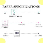 Print It - Vellum Bristol Colored Cardstock Cover Paper, 67 Lb, 8.5" X 11”, Heavyweight Colored Cardstock for Crafts, School, Invitations, And Office Use - Decoration Drawing 250/Case-Canary