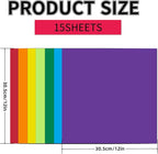 15 Sheets Colored Cardstock 12"x12",250gsm/90lb Heavyweight Cover Cardstock Paper, Thick and Smooth Card Stock Perfect for Card Making, Scrapbooking and Crafts(Multicolor)