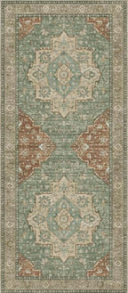 GENIMO Runner Rug 2'6"x6 Machine Washable Non Slip Vintage Hallway Runner Rug, Low Pile Lightweight Rugs for Indoor Entryway, Hallway, Kitchen and Corridor