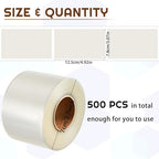 Zonon 500 Pcs Clear Labels Label Protector Clear Stickers Wafer Seals Waterproof Labels for Protecting Barcodes, Numbers and Stickers (3 x 5 Inch,Rectangle)