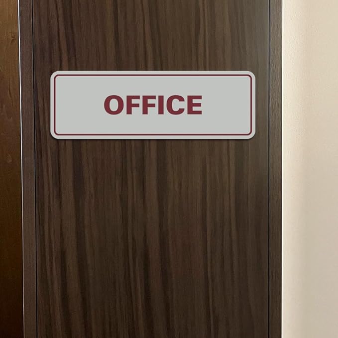 Signs ByLITA Standard Office Sign - Professional Business Signage - Easy to Install (White) - Large 10 Pack