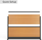 Stand Up Desk Store Beechwood Aesthetic Modular Walls | 70" W x 48" H Modular Room Dividers with Natural-Looking Woodgrain Finish for Offices, Classrooms, and More