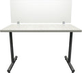 OBEX Frosted Acrylic Desk Mounted Privacy Panel, 18" x 72", Frosted