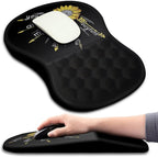 Hokafenle Ergonomic Mouse Pad Wrist Support with Massage Design, Wrist Rest Pain Relief Mousepad with Memory Foam&Non-Slip PU Base, Mouse Pads for Wireless Mouse & Desk (12x8 inch,Inspirational)