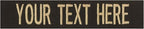 Custom Uniform Name Tapes Solid Colors. Dark Brown Fabric, 4 Inch Sew on