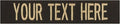Custom Uniform Name Tapes Solid Colors. Dark Brown Fabric, 4 Inch Hook Fastener (Uniform Ready Fastener)
