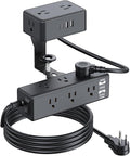 Desk Clamp Power Strip 13 Outlet 2USB-C Ports,2 USB-A Ports,Desktop Edge Mount Outlet Spaced Surge Protector Fast Charging Station, 6.6 Ft Extension Cord for Office Home.