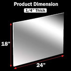CALPALMY (2 Pack) 1/4" Thick Clear Acrylic Sheets - 18 x 24 Pre-Cut Plexiglass Sheets for Craft Projects, Signs, Display Cases, Sneeze Guard and More - Cut with Engraver, Power Saw or Hand Tools