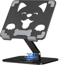 Aoviho Adjustable Tablet Stand for iPad - 360° Rotating Aluminum Desk Holder, Foldable Stable Stand for iPad Pro 12.9/11,Home Office & Travel,Great Gift for Mom & Teens, Black