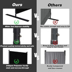 CHOSENM Room Divider, 3 Panel Folding Privacy Screens with Wider Support Feet, 6 Ft Portable Room Partition for Room Separator, 102" W X 71" H, Black