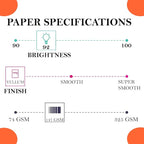 Print It - Vellum Bristol Colored Cardstock Cover Paper, 67 Lb, 8.5" X 11”, Heavyweight Colored Cardstock for Crafts, School, Invitations, And Office Use - Decoration Drawing 250/Case-Orange