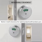 in-Use Vacant Commercial Bathroom Door Lock with Occupied Vacant Door Sign. Privacy Deadbolt with Occupancy Indicator. Privacy Indicator Bolt for Restroom, Meeting Room, Fitting Room- 1pc.