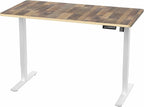 VIVO Electric 60 x 30 in Standing Desk, Memory Height Adjustment, 1B Series, Holds 220 lbs, Reclaimed Wood Top White Frame, DESK-KIT-1W6P-30