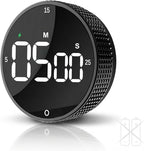 Rechargeable Magnetic Kitchen Timer, LED Countdown/Count-Up Timer, Supports USB-C Charging, with Loud Alarm, 3 Preset Quick Times (5/15/25m), Perfect for Kitchen Cooking, Studying, and Fitness