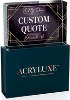 Custom Acrylic Sign Personalized, Custom Desk Name Plate, 18 Styles, (5"x7"), With Gift Box, USA Made by Acryluxe. (Fantasy)