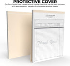 Custom 8.5" x 11" Carbonless NCR Books in 3-Part Triplicate Invoices, Receipts, Work Orders, Sales Orders, Purchase Orders, Estimates, Quote Forms with Your Company/Business Name (66 Sets)