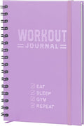 Nextnoid Hardcover Fitness Journal Workout Planner for Men & Women - A5 Sturdy Workout Log Book to Track Gym & Home Workouts - Purple