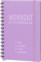 Nextnoid Hardcover Fitness Journal Workout Planner for Men & Women - A5 Sturdy Workout Log Book to Track Gym & Home Workouts - Purple