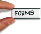 SmartSign Magnetic 'C' Channel Label Holders for Metal Racks and Shelves | 0.75" x 2" Pack of 25