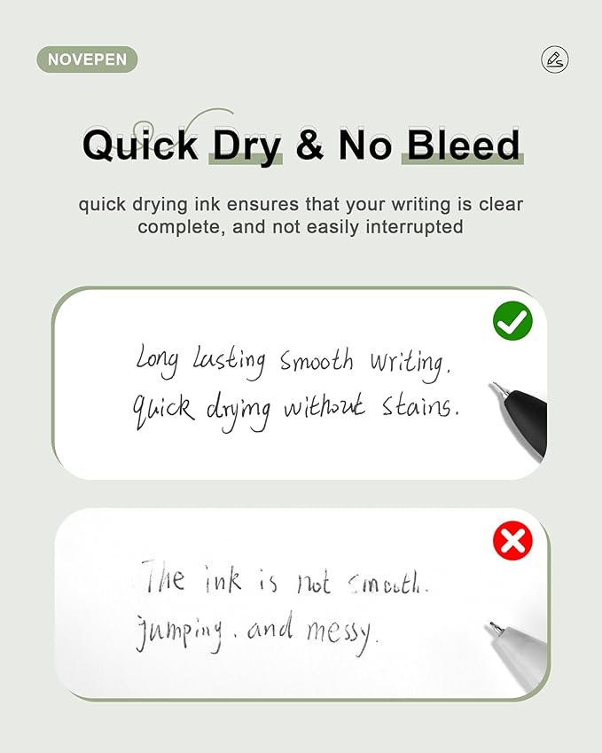 Ballpoint Pen Black Ink, 8 PCS 1.0mm Medium Point Retractable Pen, High-end Long Lasting Smooth Writing Bullet Ball Point Pen, Home Office Supplies for Kids Adults