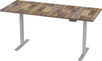 VIVO Electric 71 x 30 in Standing Desk, Memory Height Adjustment, 1B Series, Holds 220 lbs, Reclaimed Wood Top Gray Frame, DESK-KIT-1G7P