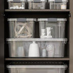 Superio Clear Storage Boxes with Lids, 20 Quart Plastic Container Bins for Organizing, Stackable Crates, BPA Free, Non Toxic, Odor Free, Organizers for Home, Office, School, and Dorm