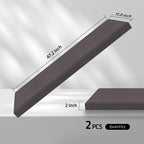 2” Thick Acoustic Panels with Hanging Brackets to the Wall, 2 PCS 47.2” x 11.8” Fiberglass Sound Absorbing Panels for Home Theater Church Office Wall or Ceiling, Mud Grey