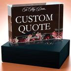 Personalized Gifts, Custom Quote Block Letter Board,Crystal-Clear Acrylic with Gift Box,17 Styles, Holiday and Christmas Gift for Mom, Dad, Girlfriend, Him or Her, Husband, Wife (5"x7, Floweret)