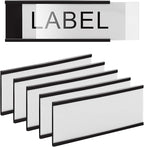 LLPT Magnetic Label Holder 3" x 1" 26 Packs C Channel 300g White Paper Cards Protective Film Strong Removable for Shelf White Board Toolbox Metal Wall Cabinet Drawer(MH31026)
