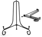 TR-LIFE Plate Stands for Display - 8 Inch Plate Holder Display Stand + Metal Easel Stand for Picture Frame, Decorative Plates, Book, Photo, Collectibles (2 Pack)