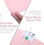 Phyxin Portfolio Binder, 40-Pocket Portfolio Folder 8.5" x 11", Displaying 80 Page Binder with Plastic Sleeves, Plastic Folders for Women & Men, Students, Teachers, Pink