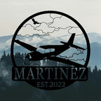 Personalized Metal Airplane Wall Art, Airplane Name Sign, Customized Pilot Name Sign, Airplane Hangar Sign Decor, Aviation Home Office Decor, Large Outdoor Decor, Pilot Gifts, Aircraft Lovers Gift