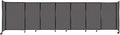 Versare Straightwall Sliding Portable Wall Partition | Freestanding Office Dividers | Locking Wheels | Temporary Room Separator | 15'6'' Wide x 4' Tall Charcoal Gray Fabric Panels