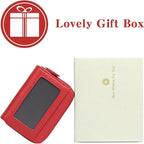 GOIACII Small Genuine Leather Wallet for Women, RFID Blocking Credit Card Holder Wallet