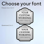 Custom Decorative Outdoor Metal Sign - Personalized Aluminum Driveway Sign, Waterproof, Made In USA - Design 2 Metallic Silver 12x12 In