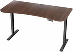 VIVO Electric 63 x 32 in Standing Desk, Memory Height Adjustment, 1B Series, Holds 220 lbs, Dark Walnut Top Black Frame, DESK-KIT-1B1D