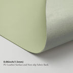 Leather Desk Mat - Non-Slip PU Desk Pad for Office and Home - Desk Organization and Accessories - Ideal for Large Mouse Pad and Desk Mats on Top of Desks (Light Green,27.6"x 13.8")