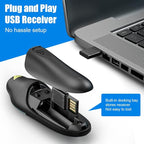 AMERTEER Presentation Clicker Wireless Presenter Remote Clicker for PowerPoint Presentations with Red Pointer, PowerPoint Clicker Slide Advancer for Mac/Windows/Google Slide/PPT.