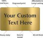 SmartSign Custom Brass Sign - 6" x 10", 40 mil REAL Bugle Brass Metal, Personalized Name Door Sign, Heavy-Duty Premium Engraved Door/Wall Mount Plaque for Business/Office, Gold and Black