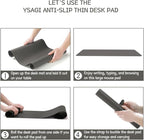 YSAGi Non-Slip Leather Desk Pad, Waterproof Laptop Computer Desk Keyboard Mat, Table Protector Blotter Mat, Large Mouse Pad for Office/Work/Home/Decor(Dark Gray, 31.5" x 15.7")