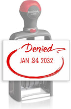 Heavy Duty Style Office Date Stamp with Denied - Self Inking Dater - Style C - Red Ink Color