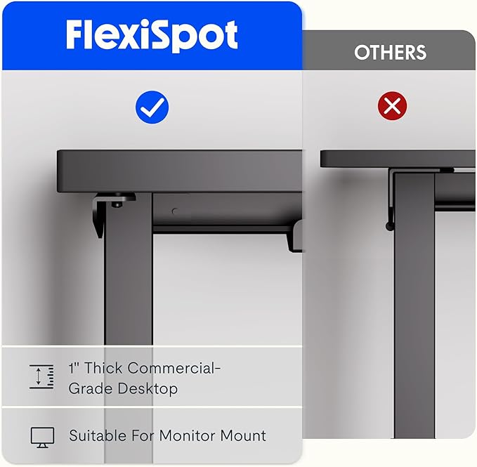 FLEXISPOT L Shaped Standing Desk, 63 x 47 Inch Electric Height Adjustable Corner Desk, Sit Stand Computer Workstation, Preset Controller, Home Office, Black Frame with Black Top