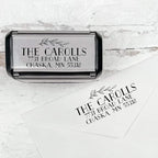 Self Inking Modern Address Stamps | Custom Return Address Stamper (Bold Branch, Medium)