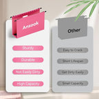ANSOOK Legal Size Hanging File Folders Extra Capacity,Heavy Duty 3 Inch Expandable File Folders Hanging with Tabs,12 Pack Hanging File Organizer,File Cabinet Folders with Insertable Tabs for School